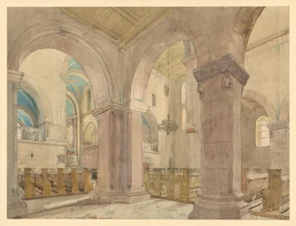Inneres der Stiftskirche St. Peter auf dem Petersberg bei Halle an der Saale