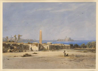 Der Obelisk von Kleopatra im Hafen von Alexandria
