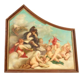Teil eines Deckengemäldes (Putten-Allegorien)