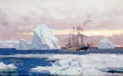 Die argentinische Korvette Uruguay in der Antarktis