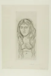Frau mit langem Haar
