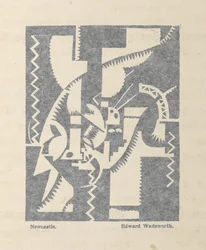 Newcastle von Edward Wadsworth aus BLAST Nr. 1, der Vortizisten-Zeitschrift