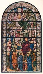 Christi Einzug in Jerusalem, Fenster in der Kirche St. Peter, Vere Street, London, um 1883