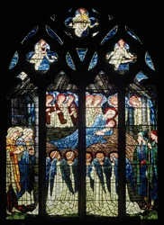 Harwarden, St Deiniol, Morris & Co., Edward Burne-Jones, Die Geburt Christi