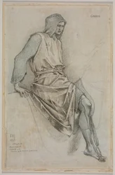 Studie für das Scheitern von Gawain aus den Heiligen Gral Wandteppichen, 1893