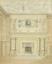Kaminstück, Great Oak Room, Red Lodge