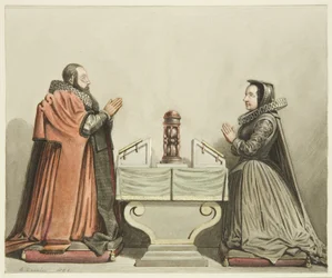 Figuren von Robert Aldworth und seiner Frau in der St. Peter