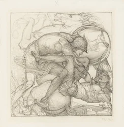 Aeneas tötet Mezentius