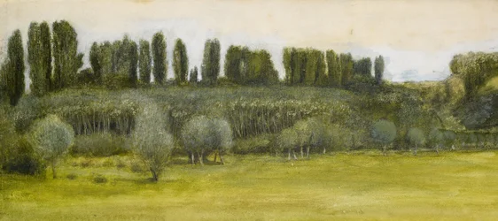Landschaft mit Weiden und Pappeln, Studie