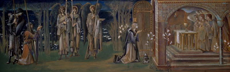 Studie für den Wandteppich "Die Erreichung des Heiligen Grals", ca. 1894