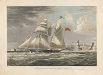 Ansicht von Ramsgate mit der „Emma“, der Jacht von Sir William Curtis