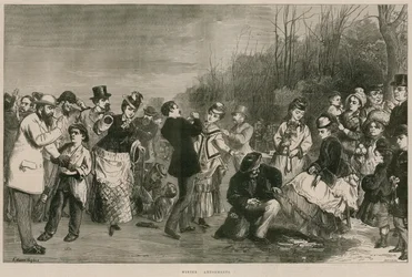 Wintervergnügen - Schlittschuhlaufen im Hyde Park, London