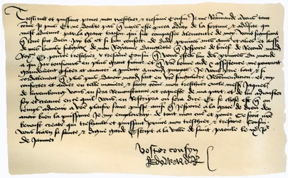 Brief von Edward IV. an Franz II., Herzog der Bretagne, 9. Januar 1471