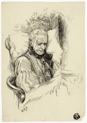 Sterbender alter Mann