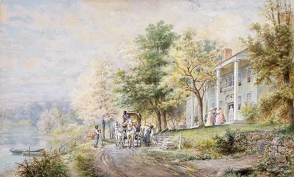 Gäste empfangen, 1898