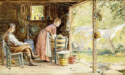 Waschtag, 1890