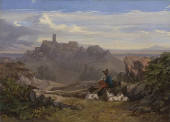Landschaft mit Ziegenhirte, ca. 1842