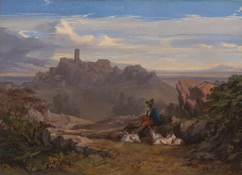 Landschaft mit Ziegenhirte, ca. 1842