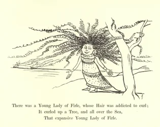 Es war eine junge Dame aus Firle, deren Haar zum Locken neigte