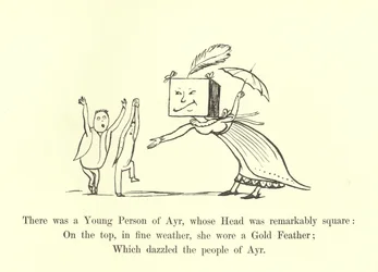 Es war eine junge Person aus Ayr, deren Kopf bemerkenswert quadratisch war