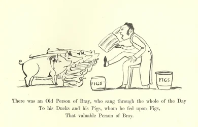 Es war eine alte Person von Bray, die den ganzen Tag sang