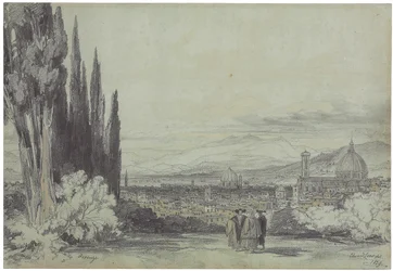 Ansicht von Florenz mit dem Dom in der Ferne, 1839