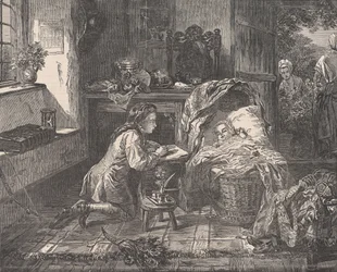 Benjamin Wests erster Versuch in der Kunst, aus Illustrated London News, 12. Mai 1849