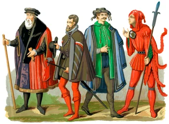 Deutsche Trachten, 15.-16. Jahrhundert, 1849