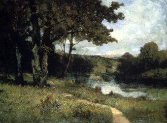 Bäume an einem Fluss, 1891