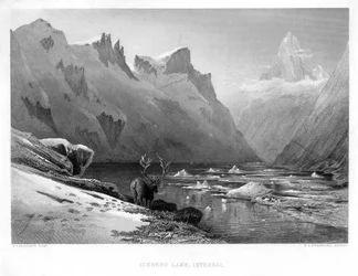 Eisbergsee, Isterdal, Norwegen, Mitte bis Ende des 19. Jahrhunderts