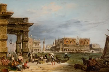 Die Rialto-Brücke, Venedig, 1864