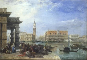 Blick von der Dogana, Venedig, in Richtung Piazzetta und Dogenpalast