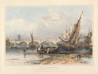 Neue London Bridge von Billingsgate (Niedrigwasser)
