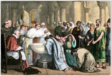 Zwangstaufe der Mauren nach der Reconquista durch die Christen, ca. 1500