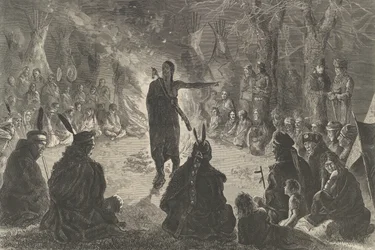 Am Lagerfeuer, die Rede des jungen Tapferen Harper