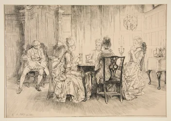 Essensszene - Illustration für Austin Dobson