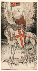 Zeichnung für das Plakat zur Bewerbung der Ausstellung und Veröffentlichung des Buches von Abbey