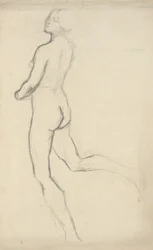 Figurenstudie für Die Stunden (15 Uhr) - Wanddekoration im State Capitol Gebäude in Harrisburg, Pennsylvania, 1902-1911 (vollendet von John Singer Sargent)