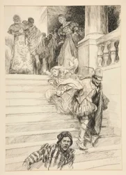 Petruchio führt seine Braut weg, aus Akt III, Szene ii, Der Widerspenstigen Zähmung