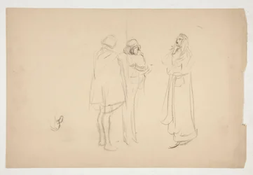 Skizze von drei Männern, aus Der Kaufmann von Venedig