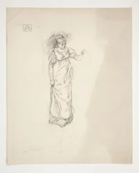 Skizze einer Frau - unidentifizierte Illustration