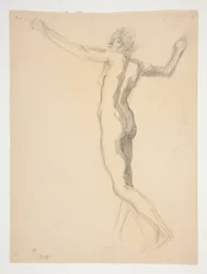 Studie für Figur von 8 Uhr morgens