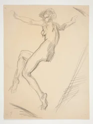 Studie für die Figur von 9 Uhr für