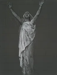 Studie für die Figur der Religion im Rondell der Rotunde des Staatskapitolgebäudes in Harrisburg, Pennsylvania, 1902-1911