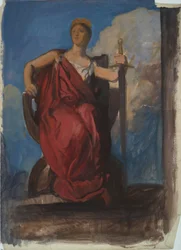 Studie für die Figur des Genius von Pennsylvania