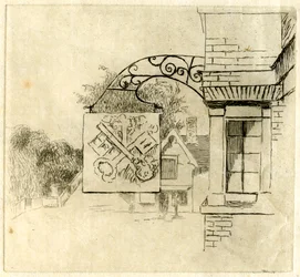 Zeichen der Kreuzschlüssel, St Neots, Cambridgeshire, 1881