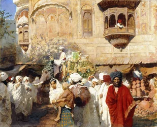 Eine Straße in Jodhpur, Indien