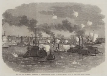 Der Bürgerkrieg in Amerika, Zerstörung der konföderierten Flottille vor Memphis