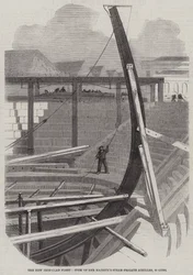 Die neue gepanzerte Flotte, Bug der Dampffregatte Ihrer Majestät Achilles, 50 Kanonen