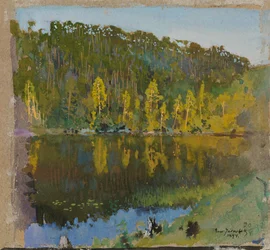 Waldteich, Landschaftsstudie